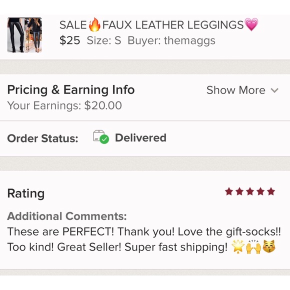 SALE FAUX LEATHER LEGGINGS High Waisted - Picture 5 of 7